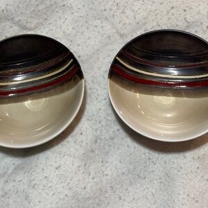 Better Homes & Garden Striped Ceramic Bowls 7.25”